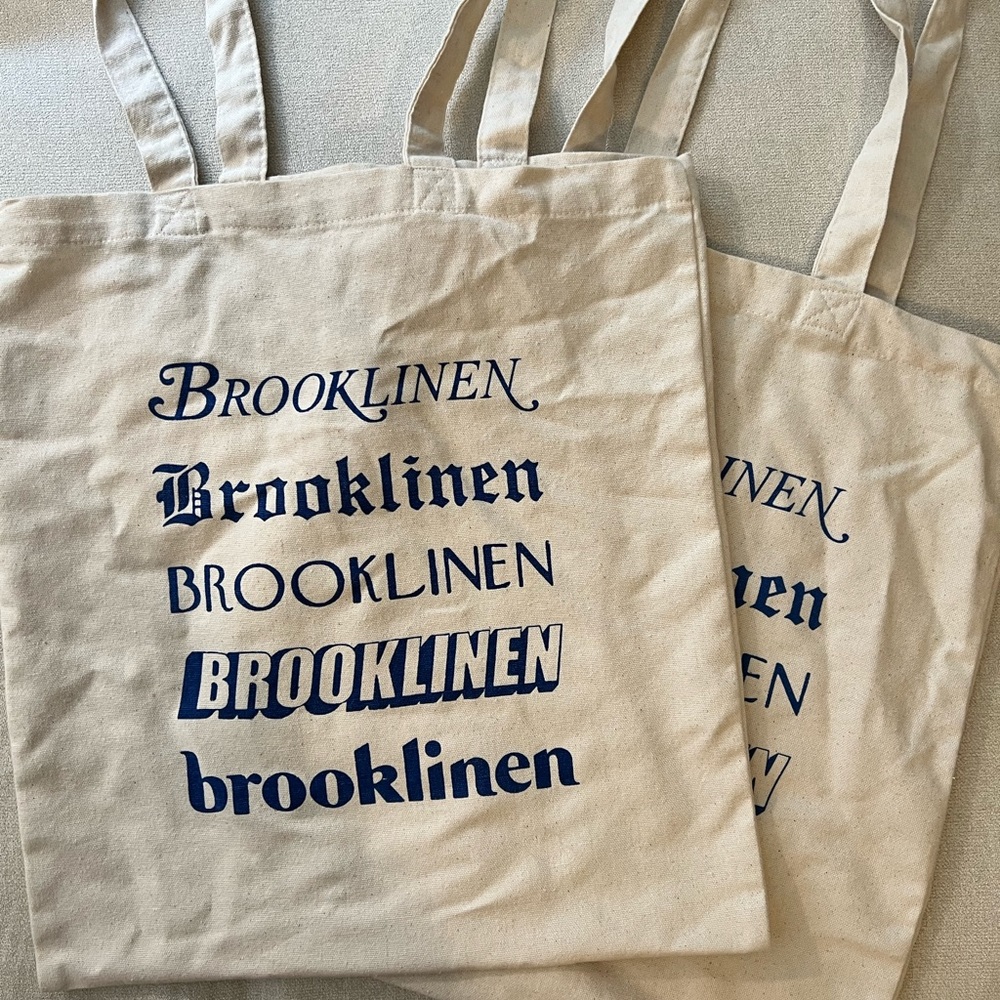Set of two Brooklinen Canvas Totes